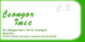 csongor knie business card